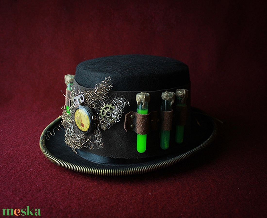 Steampunk Cilinder dísz, kémcsöves sorozat 01 - ruha & divat - sál, sapka, kendő - kalap - Meska.hu Steampunk Cilinder dísz, kémcsöves sorozat 01 - ruha & divat - sál, sapka, kendő - kalap - Meska.hu