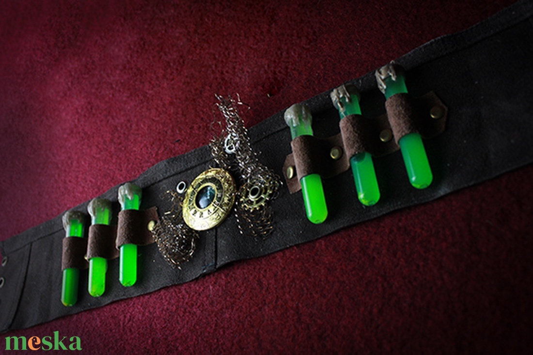Steampunk Cilinder dísz, kémcsöves sorozat (arany óra) - ruha & divat - sál, sapka, kendő - kalap - Meska.hu
