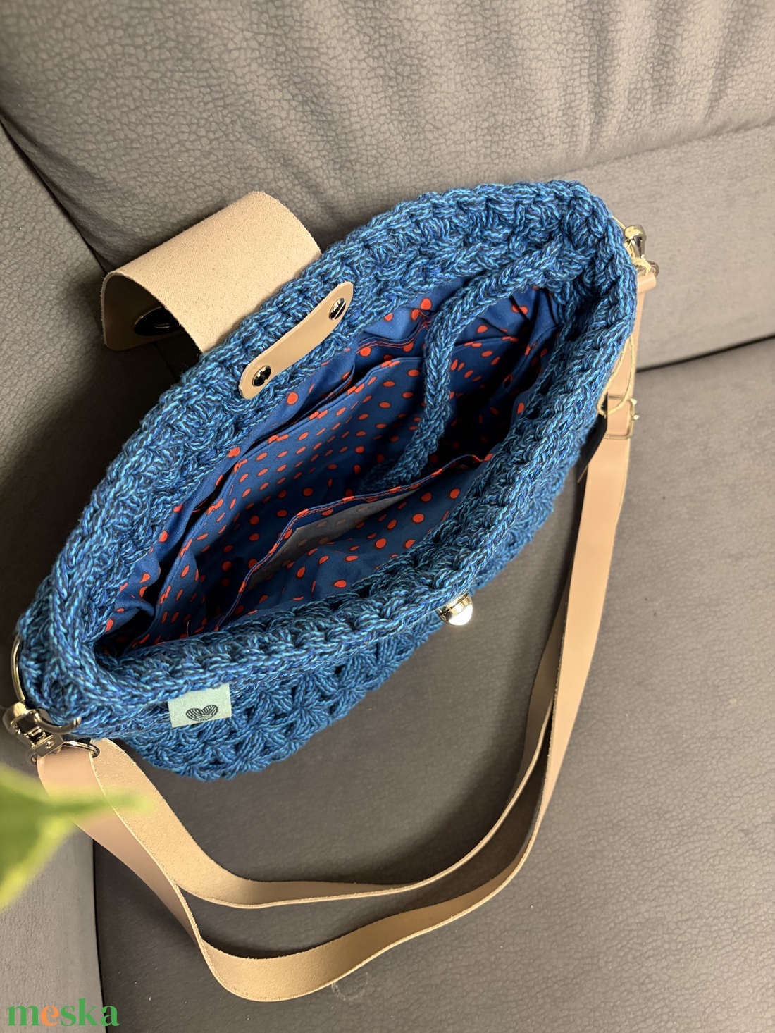 horgolt válltáska - táska & tok - kézitáska & válltáska - válltáska - Meska.hu