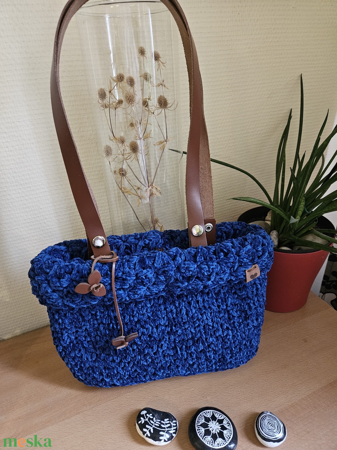 horgolt válltáska - táska & tok - kézitáska & válltáska - belső rendező - Meska.hu