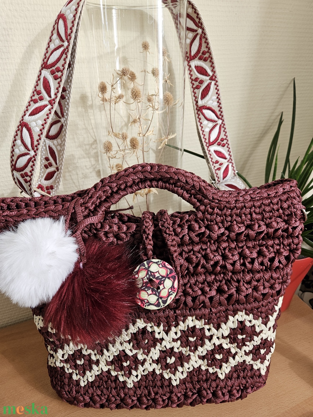 Horgolt táska - táska & tok - kézitáska & válltáska - válltáska - Meska.hu