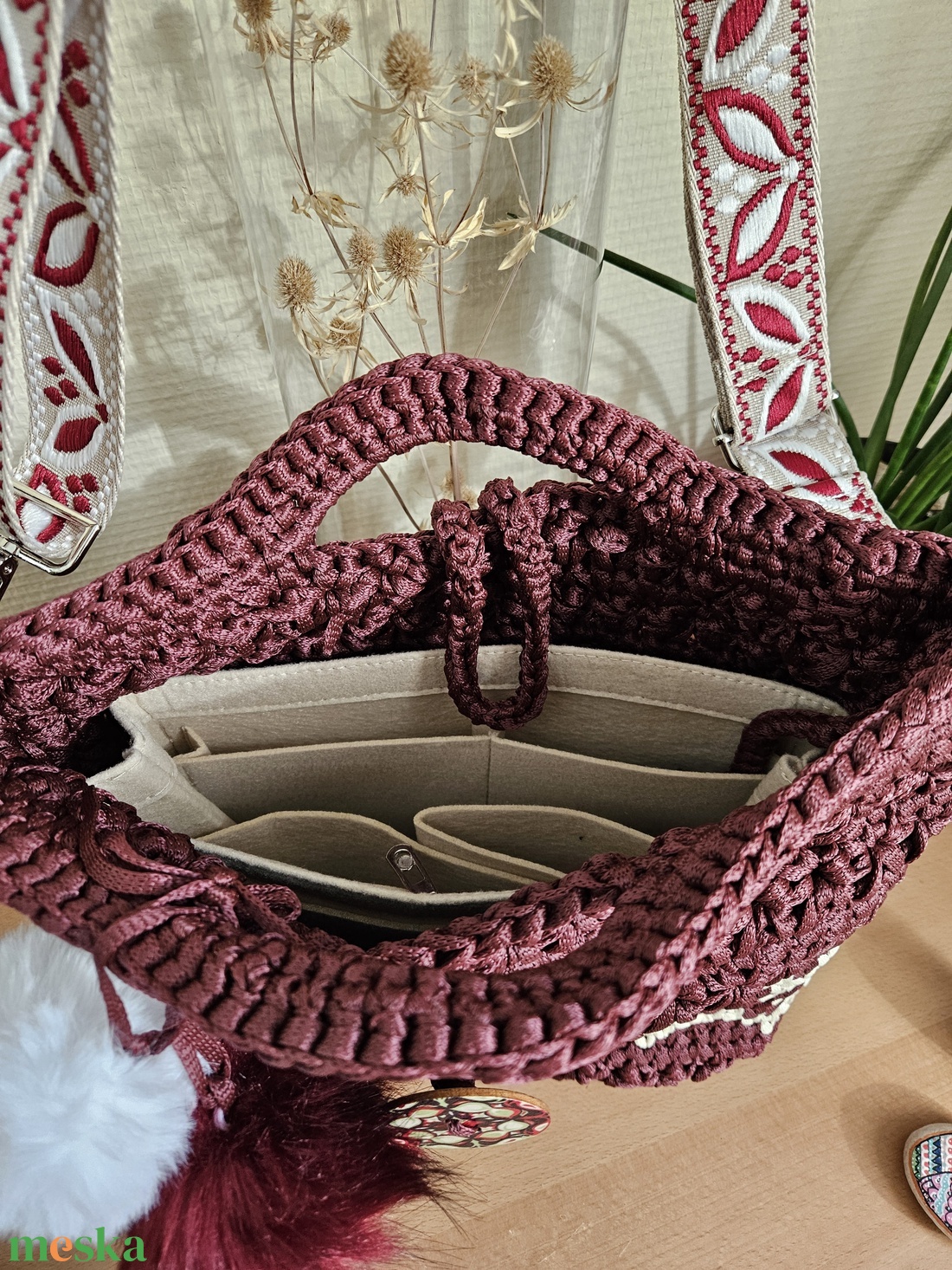 Horgolt táska - táska & tok - kézitáska & válltáska - válltáska - Meska.hu