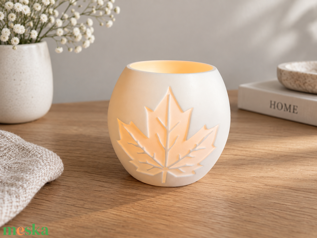 Őszi faleveles mécsestartó - otthon & életmód - gyertya, illat, aroma - mécses és mécsestartó - Meska.hu