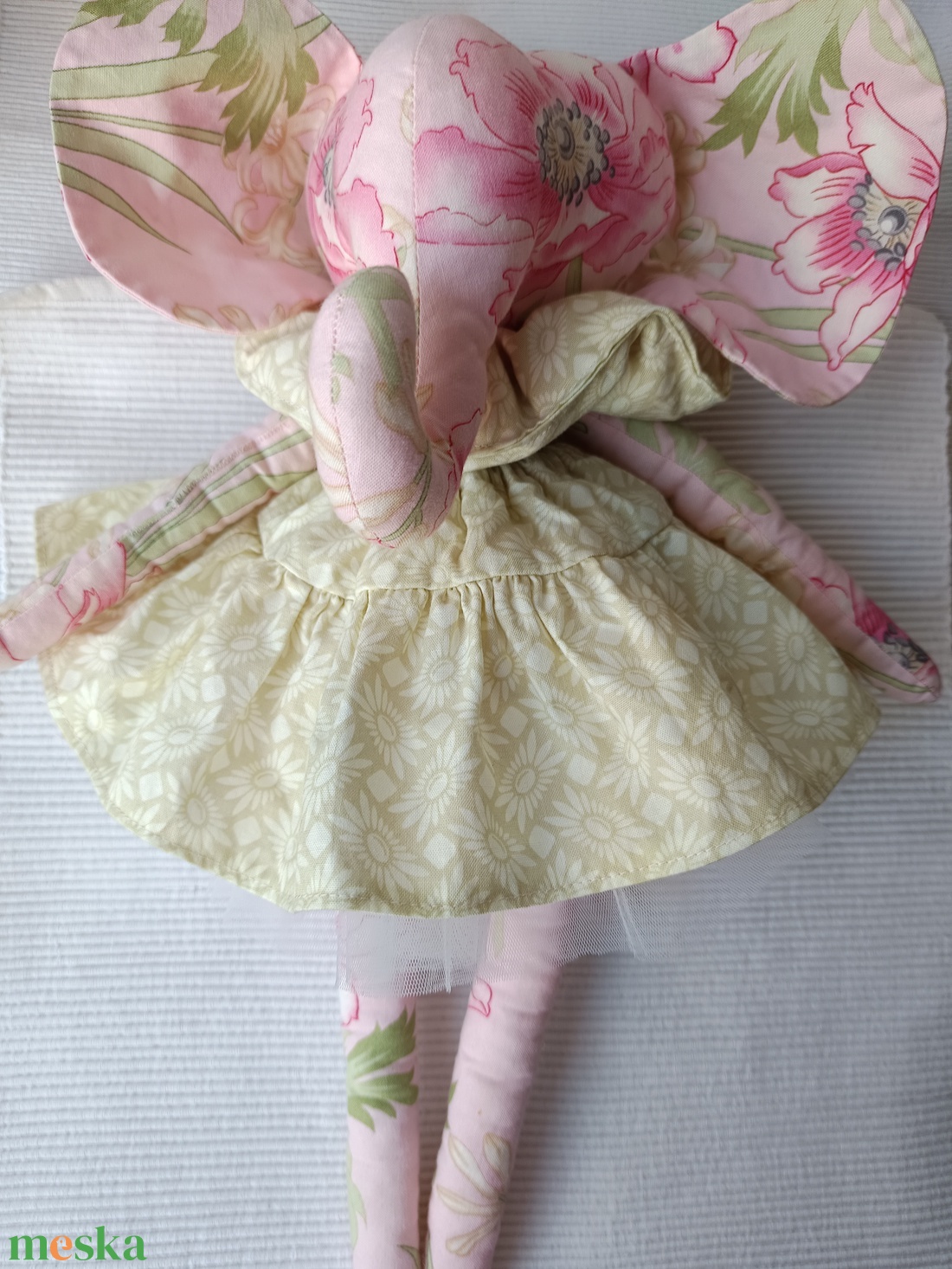 ELEFÁNTBABA - ZÖLD ÁLOM MINTÁS -  - Meska.hu