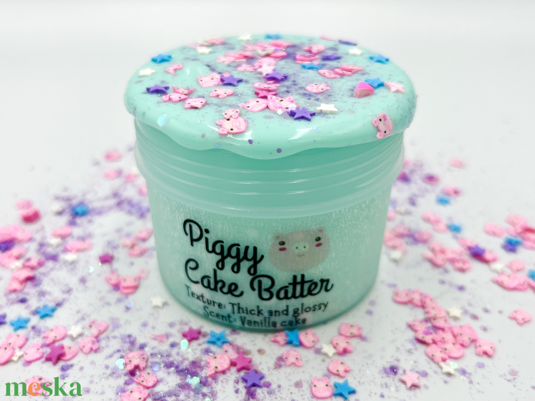 Piggy Cake Batter - thick and glossy - Illatos slime - vanilia torta slime - ASMR - (ragacsgyurma, ragacs, nyálka) - játék & sport - készségfejlesztő és logikai játék - szín és formaválogató játékok - Meska.hu