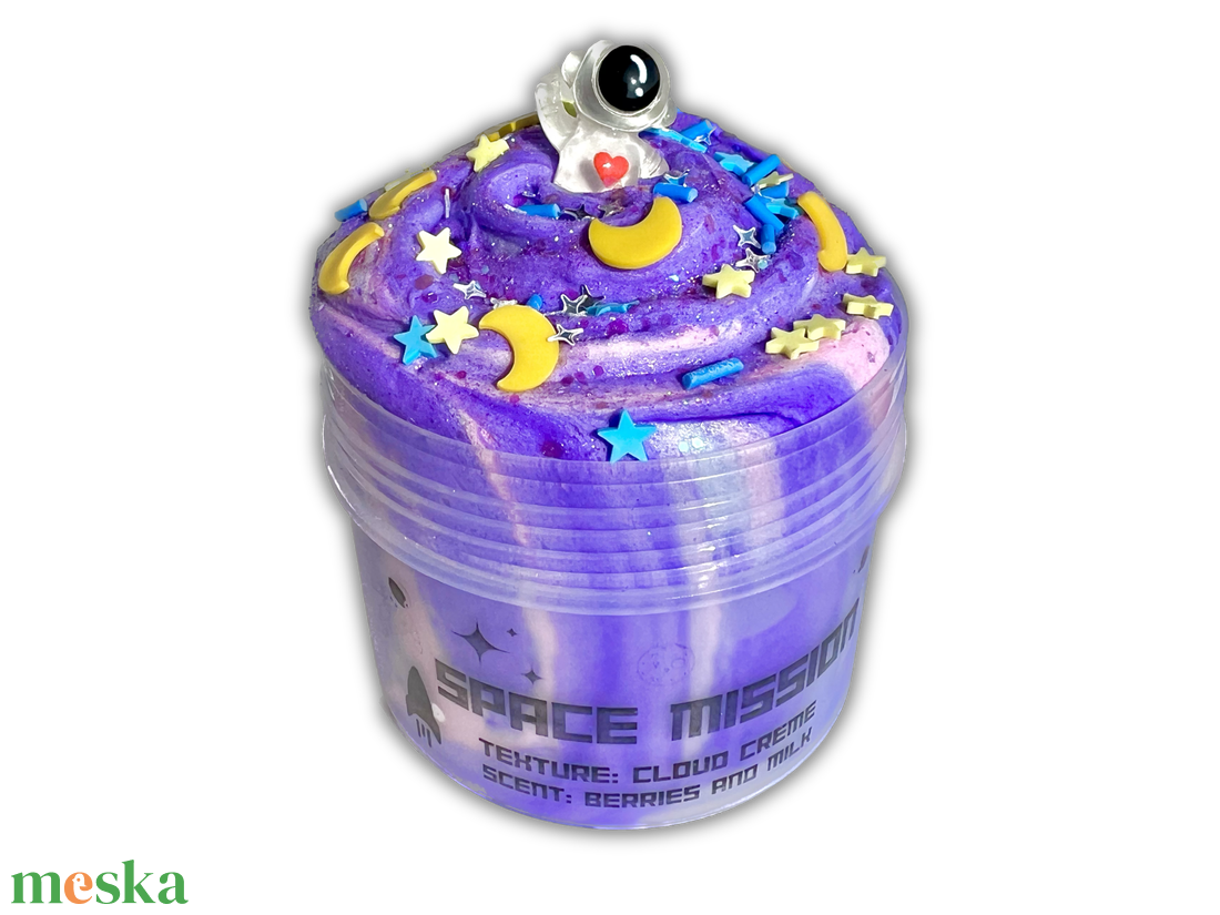 Space Mission - cloud créme slime - felhő-krém slime - Illatos Slime - ASMR (ragacsgyurma, ragacs, nyálka) - játék & sport - készségfejlesztő és logikai játék - szín és formaválogató játékok - Meska.hu