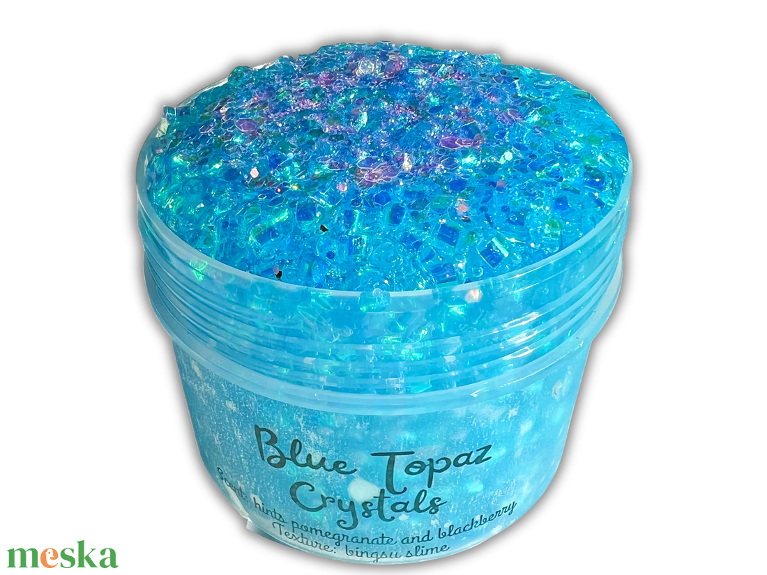 Blue Topaz Crystals - bingsu slime - Illatos Slime - ASMR (ragacsgyurma, ragacs, nyálka) - játék & sport - készségfejlesztő és logikai játék - szín és formaválogató játékok - Meska.hu