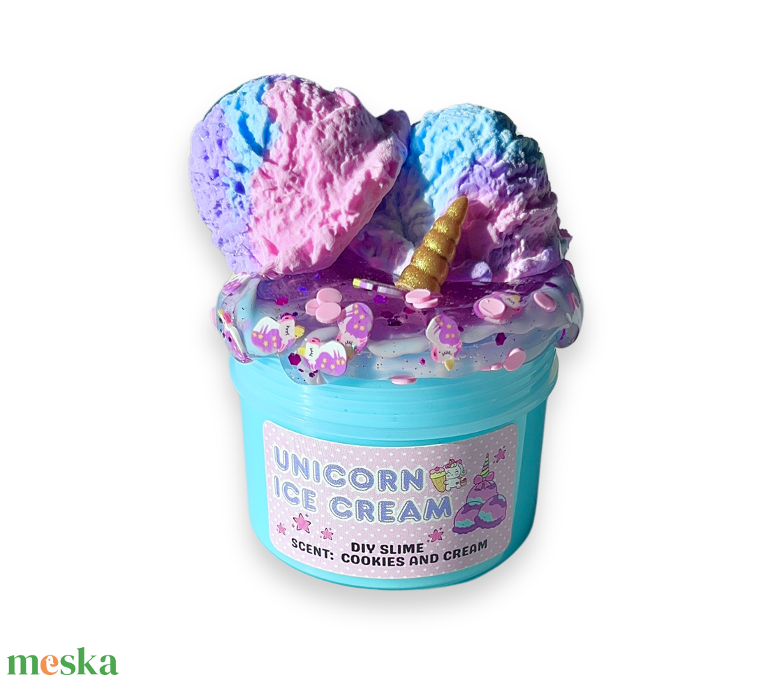 UNICORN ICE CREAM - DIY slime - Illatos Slime - ASMR (ragacsgyurma, ragacs, nyálka) - játék & sport - készségfejlesztő és logikai játék - szín és formaválogató játékok - Meska.hu