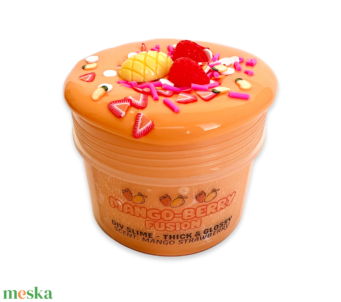 MANGO-BERRY FUSION - thick and glossy slime - Illatos Slime - ASMR (ragacsgyurma, ragacs, nyálka) - játék & sport - készségfejlesztő és logikai játék - szín és formaválogató játékok - Meska.hu