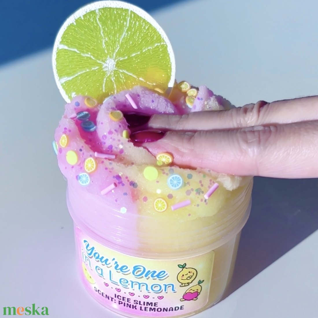 Youre One in a Lemon - icee slime - jeges-kásás slime - Illatos Slime - ASMR (ragacsgyurma, ragacs, nyálka) - játék & sport - készségfejlesztő és logikai játék - szín és formaválogató játékok - Meska.hu