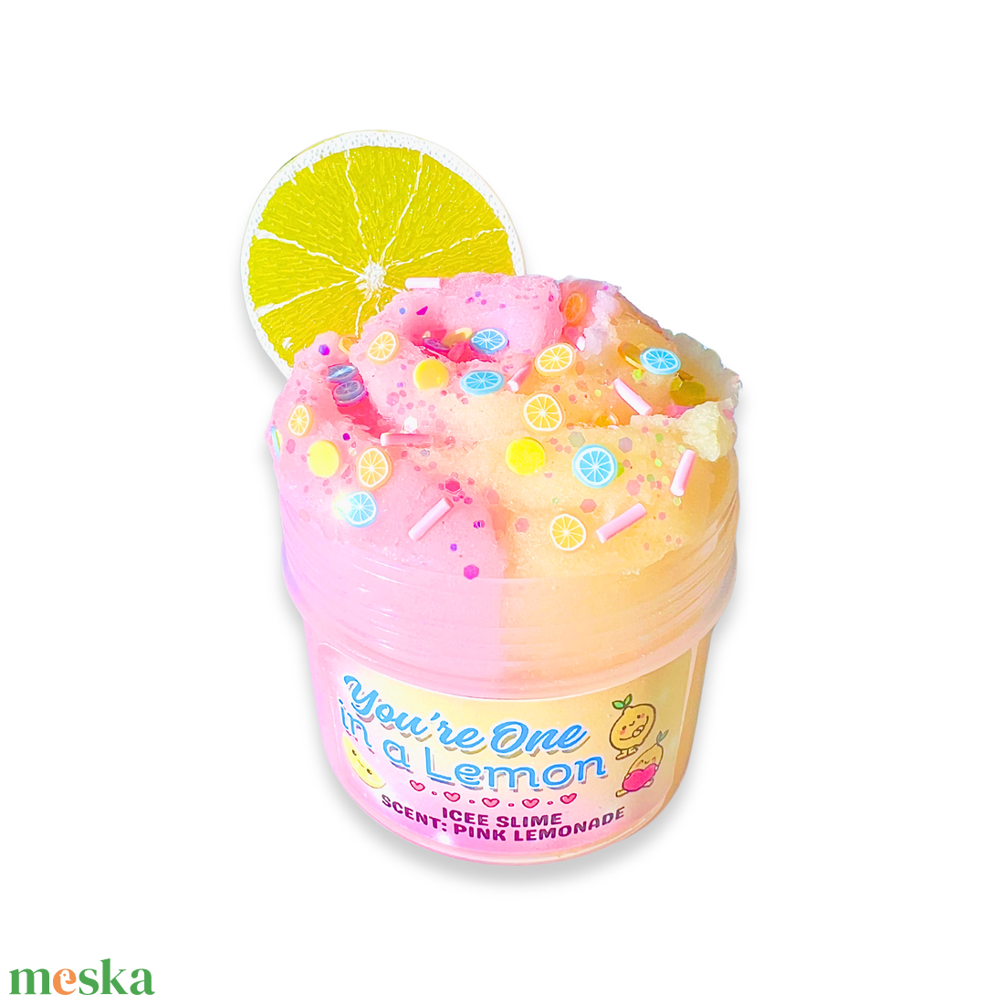 Youre One in a Lemon - icee slime - jeges-kásás slime - Illatos Slime - ASMR (ragacsgyurma, ragacs, nyálka) - játék & sport - készségfejlesztő és logikai játék - szín és formaválogató játékok - Meska.hu