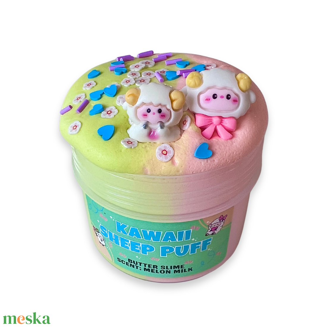 KAWAII SHEEP PUFF - butter slime - Illatos Slime - ASMR (ragacsgyurma, ragacs, nyálka) - játék & sport - készségfejlesztő és logikai játék - szín és formaválogató játékok - Meska.hu