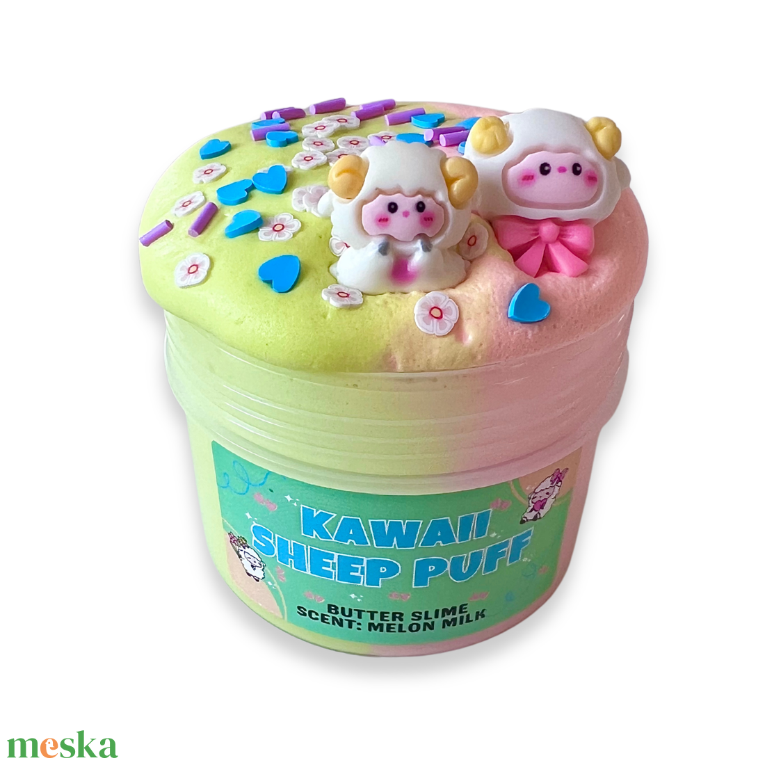 KAWAII SHEEP PUFF - butter slime - Illatos Slime - ASMR (ragacsgyurma, ragacs, nyálka) - játék & sport - készségfejlesztő és logikai játék - szín és formaválogató játékok - Meska.hu