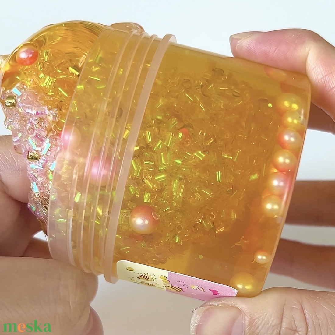 BEE MINE - DIY bingsu slime - illatos slime - ASMR (ragacsgyurma, ragacs, nyálka) - játék & sport - készségfejlesztő és logikai játék - szín és formaválogató játékok - Meska.hu