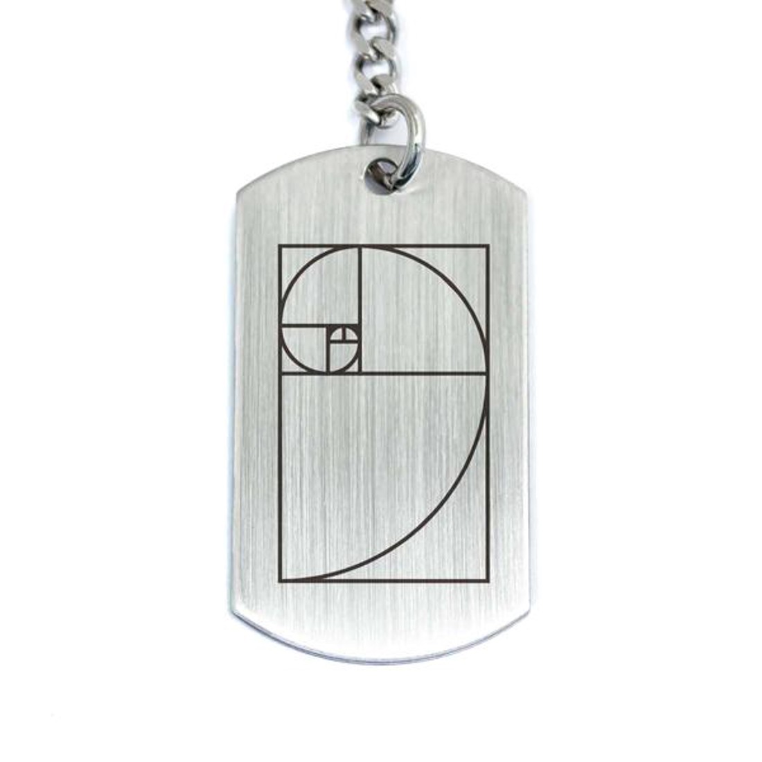 Fibonacci acél medálos kulcstartó - táska & tok - kulcstartó & táskadísz - kulcstartó - Meska.hu