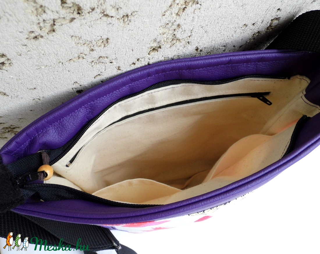 Lepkés női táska / lila - táska & tok - kézitáska & válltáska - válltáska - Meska.hu