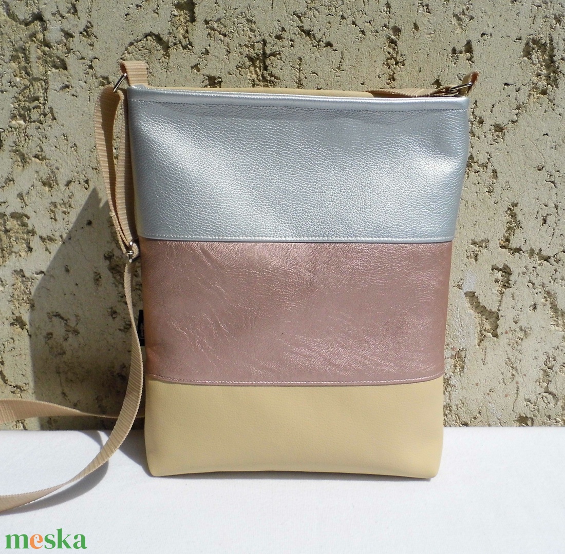 Háromszínű női táska  - táska & tok - variálható táska - Meska.hu