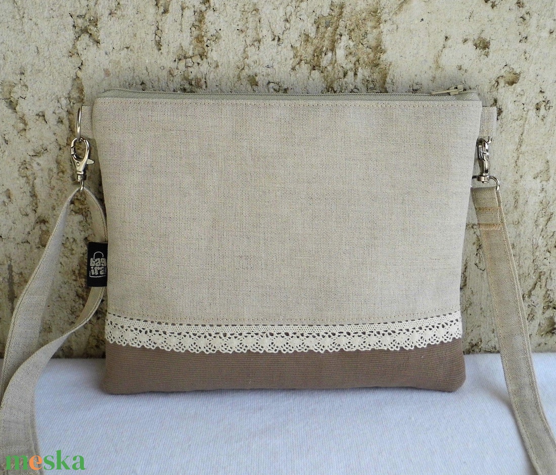Beige - női táska - táska & tok - kézitáska & válltáska - vállon átvethető táska - Meska.hu