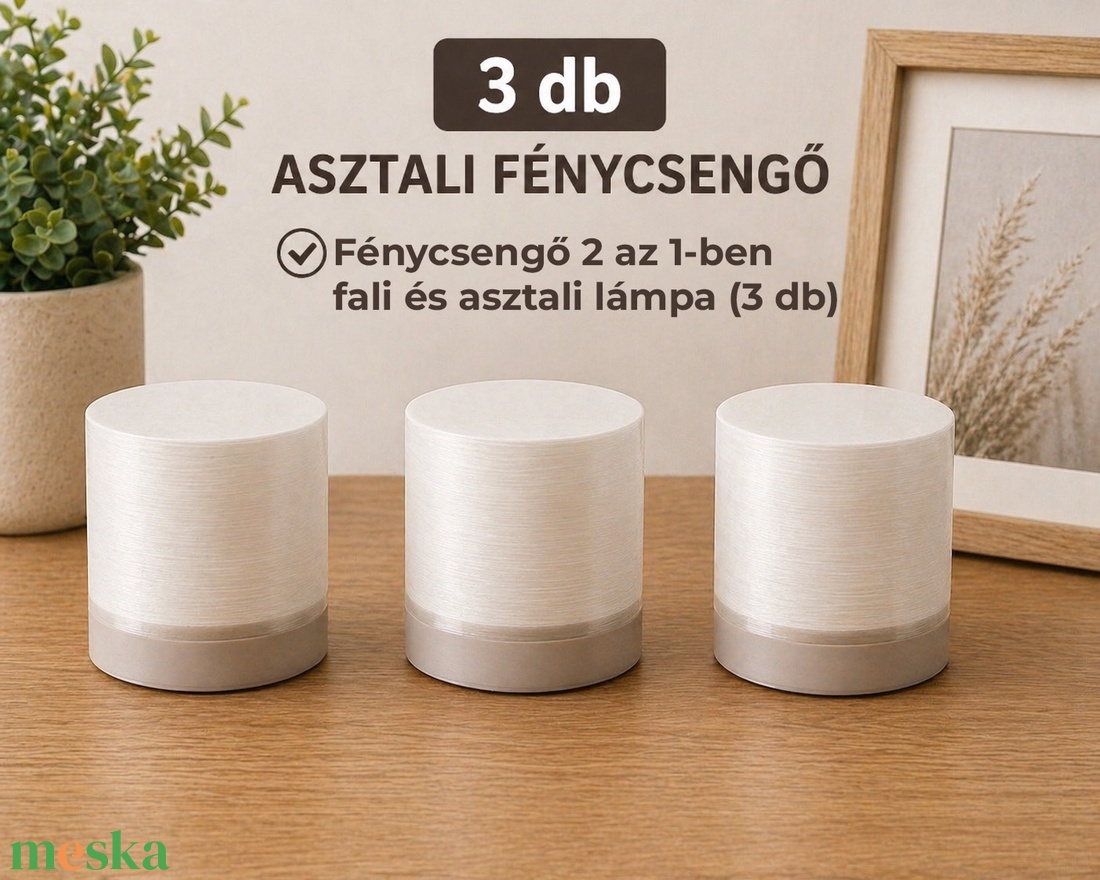 Fénycsengő 2 az 1-ben � fali és asztali lámpa, 3 db-os csomag - otthon & életmód - lámpa - asztali lámpa - Meska.hu