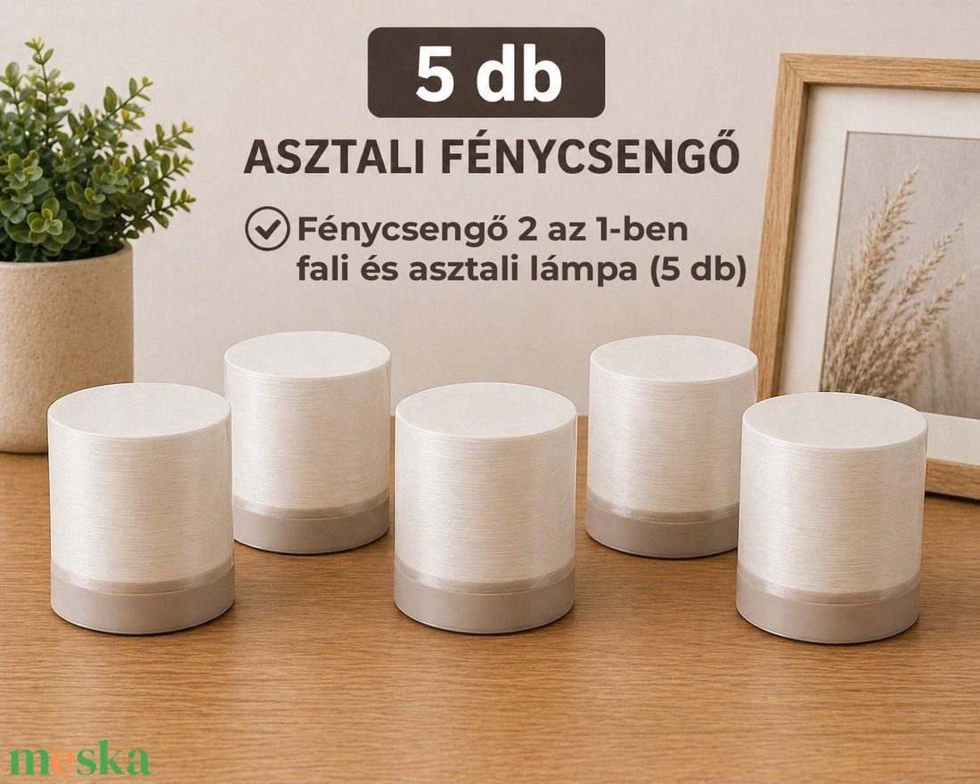 Fénycsengő 2 az 1-ben � fali és asztali lámpa, 5 db-os csomag - otthon & életmód - lámpa - asztali lámpa - Meska.hu