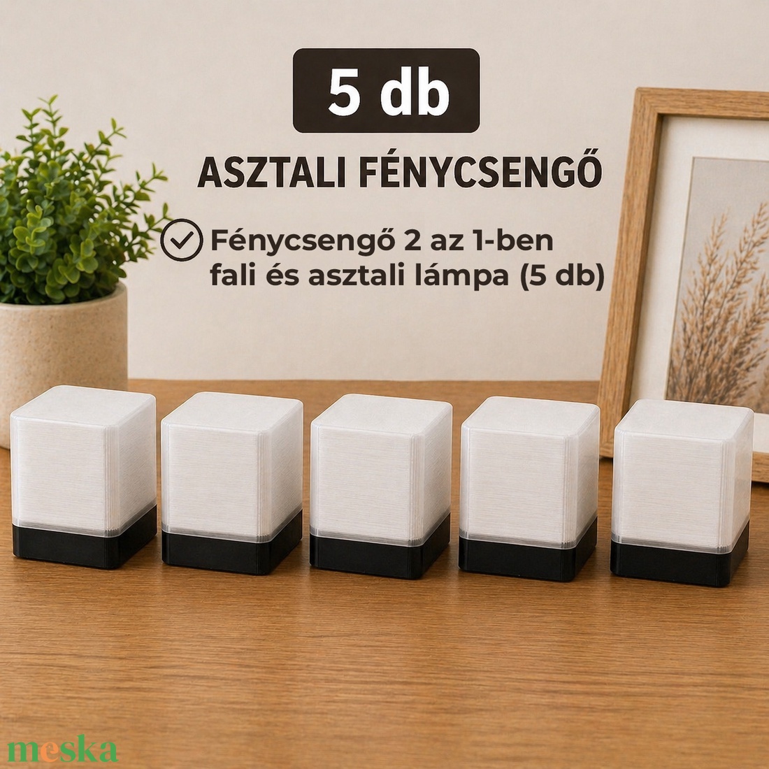 Fénycsengő 2 az 1-ben � fali és asztali lámpa, 5 db-os csomag - otthon & életmód - lámpa - asztali lámpa - Meska.hu