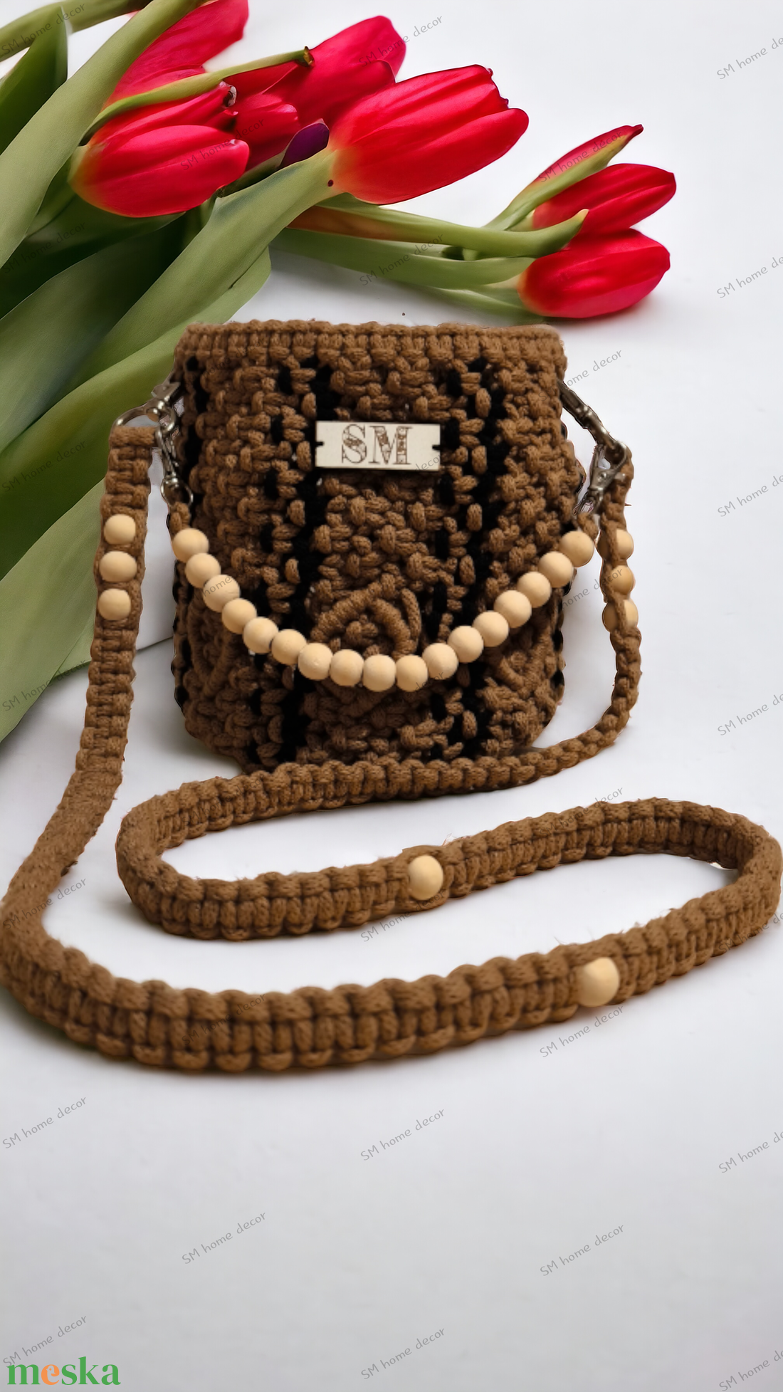 Fa gyöngyös táska - táska & tok - kézitáska & válltáska - belső rendező - Meska.hu