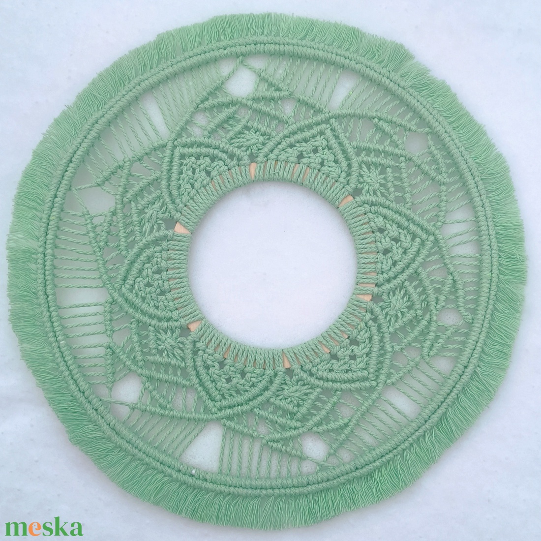 Menta zöld mandala - otthon & életmód - dekoráció - ajtó- és ablak dekoráció - ajtódísz & kopogtató - Meska.hu