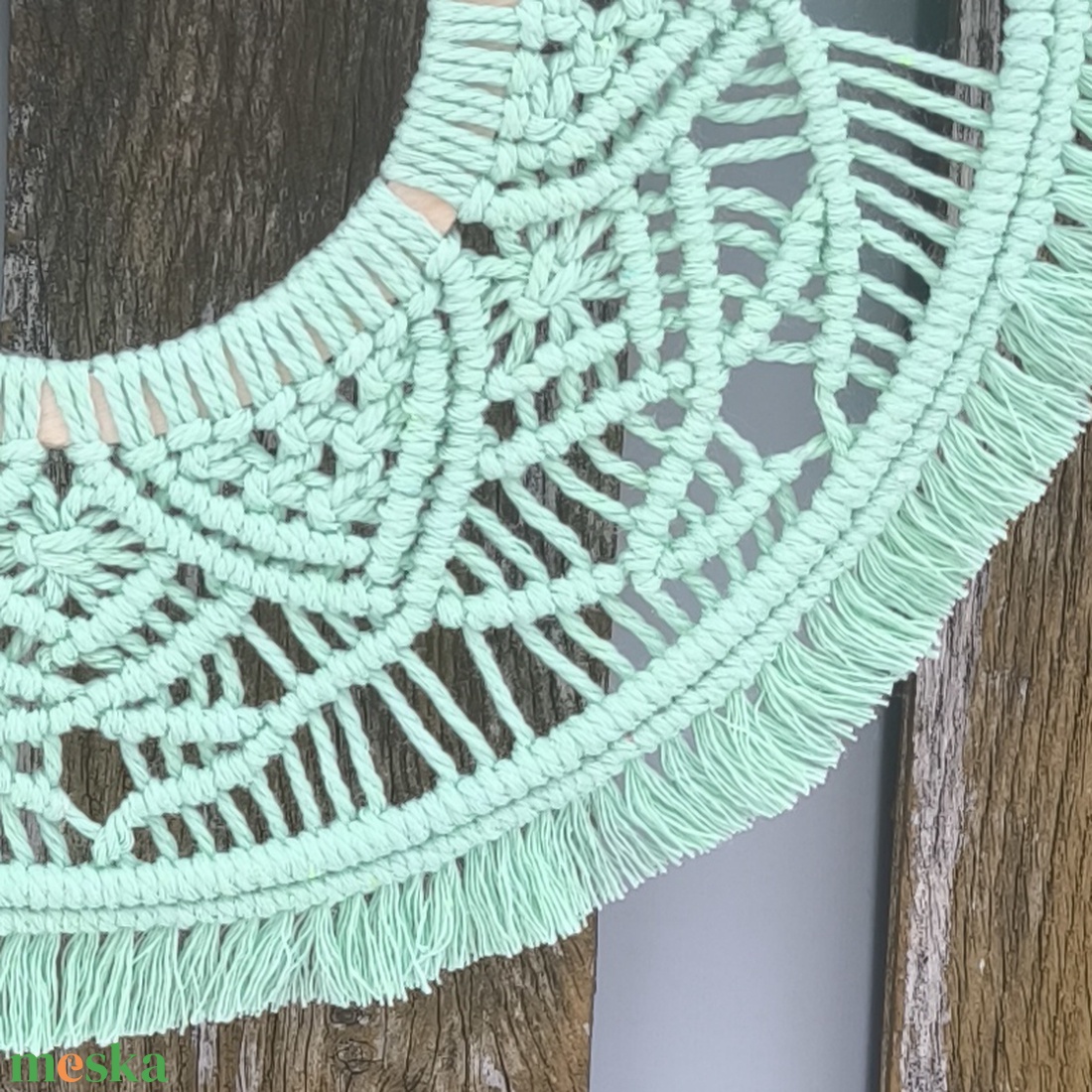 Menta zöld mandala - otthon & életmód - dekoráció - ajtó- és ablak dekoráció - ajtódísz & kopogtató - Meska.hu