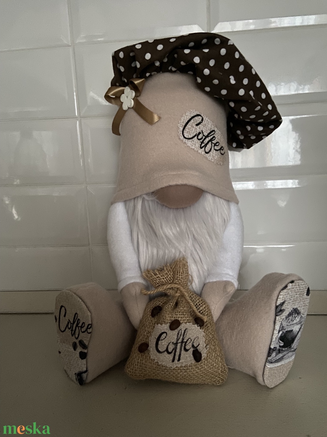 Kávés manó - otthon & életmód - dekoráció - asztal és polc dekoráció - asztaldísz - Meska.hu