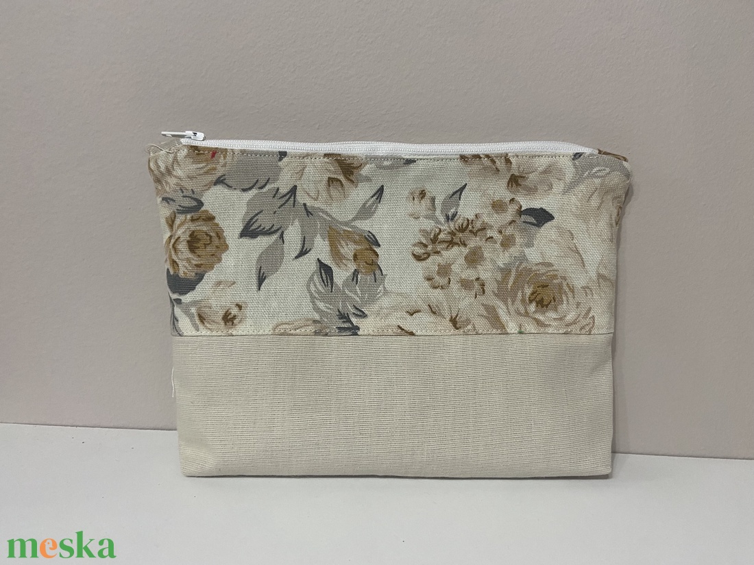 Virágos táska+neszeszer - táska & tok - kézitáska & válltáska - vállon átvethető táska - Meska.hu