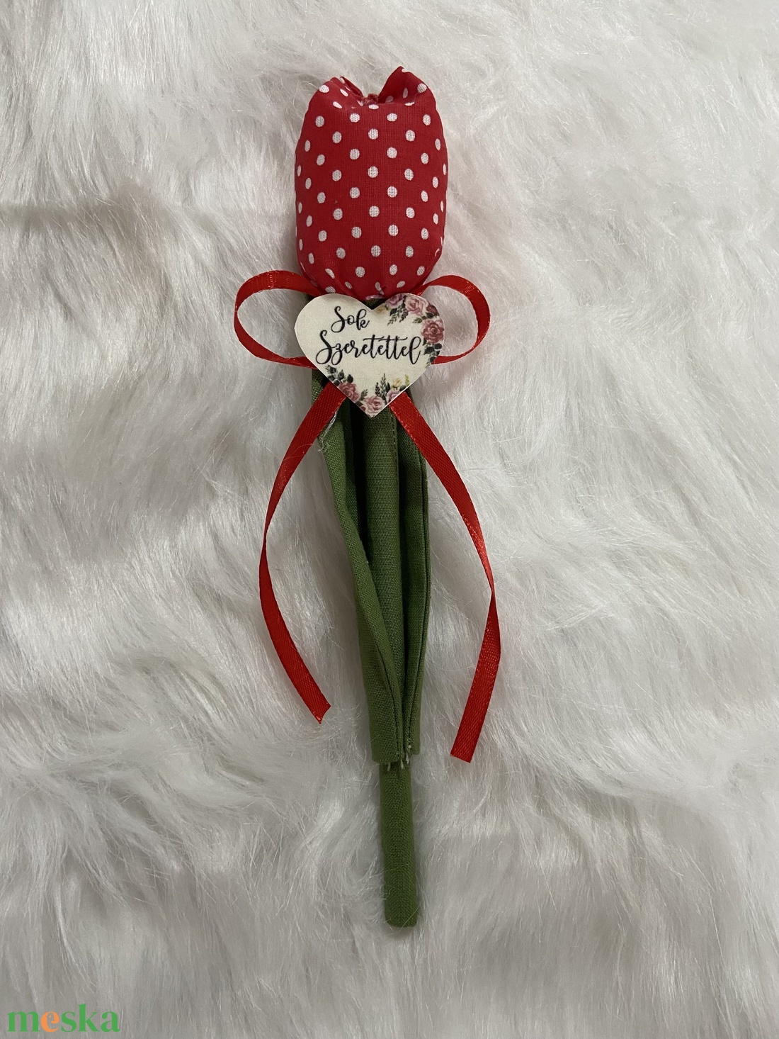 Textil tulipán. Piros Pöttyös - otthon & életmód - dekoráció - asztal és polc dekoráció - asztaldísz - Meska.hu Textil tulipán. Piros Pöttyös - otthon & életmód - dekoráció - asztal és polc dekoráció - asztaldísz - Meska.hu
