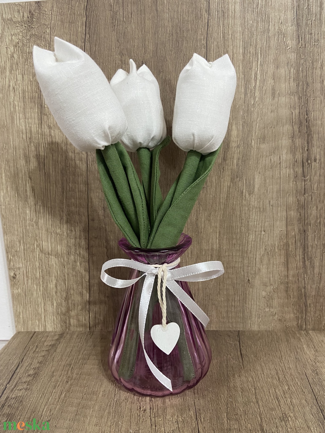 Textil tulipán vzban.Fehér - otthon & életmód - dekoráció - asztal és polc dekoráció - asztaldísz - Meska.hu Textil tulipán vzban.Fehér - otthon & életmód - dekoráció - asztal és polc dekoráció - asztaldísz - Meska.hu