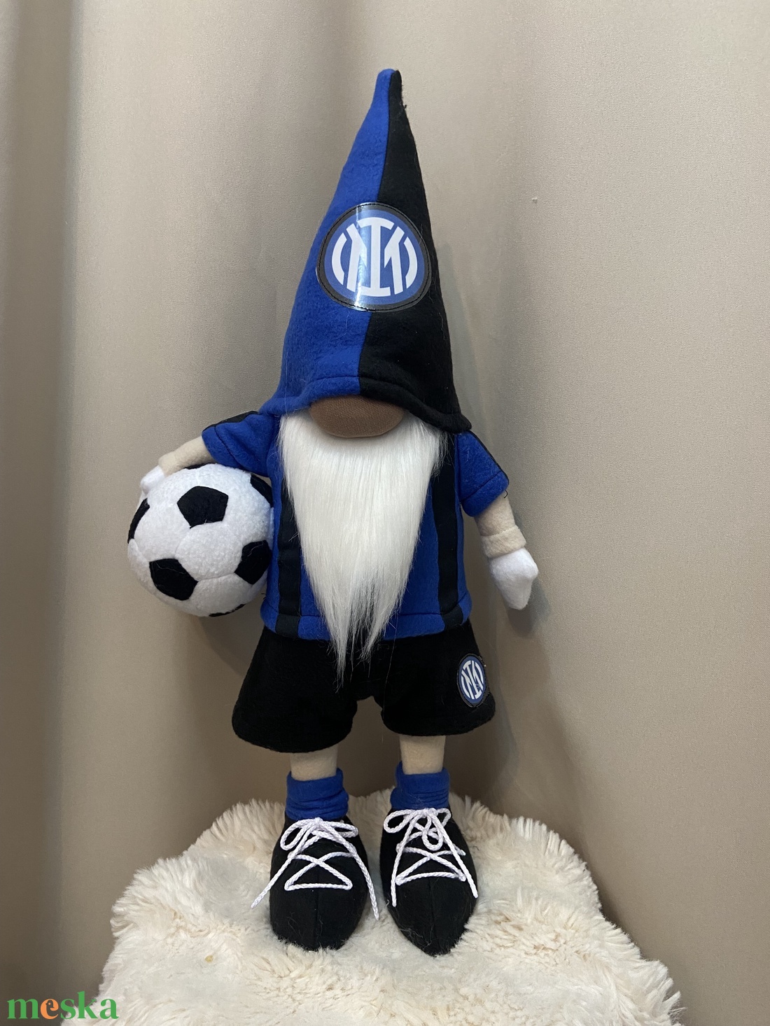 Álló Focis manó. Intermilán  50 cm - otthon & életmód - dekoráció - asztal és polc dekoráció - asztaldísz - Meska.hu
