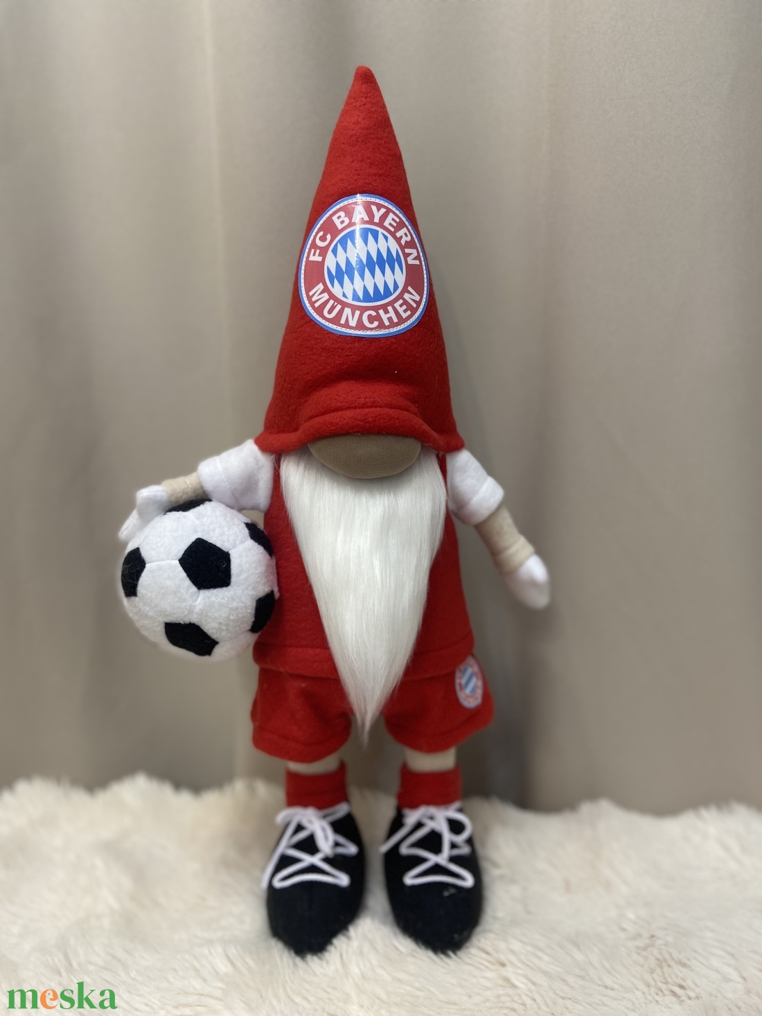 Álló Focis manó. Bayern  50 cm - otthon & életmód - dekoráció - asztal és polc dekoráció - asztaldísz - Meska.hu
