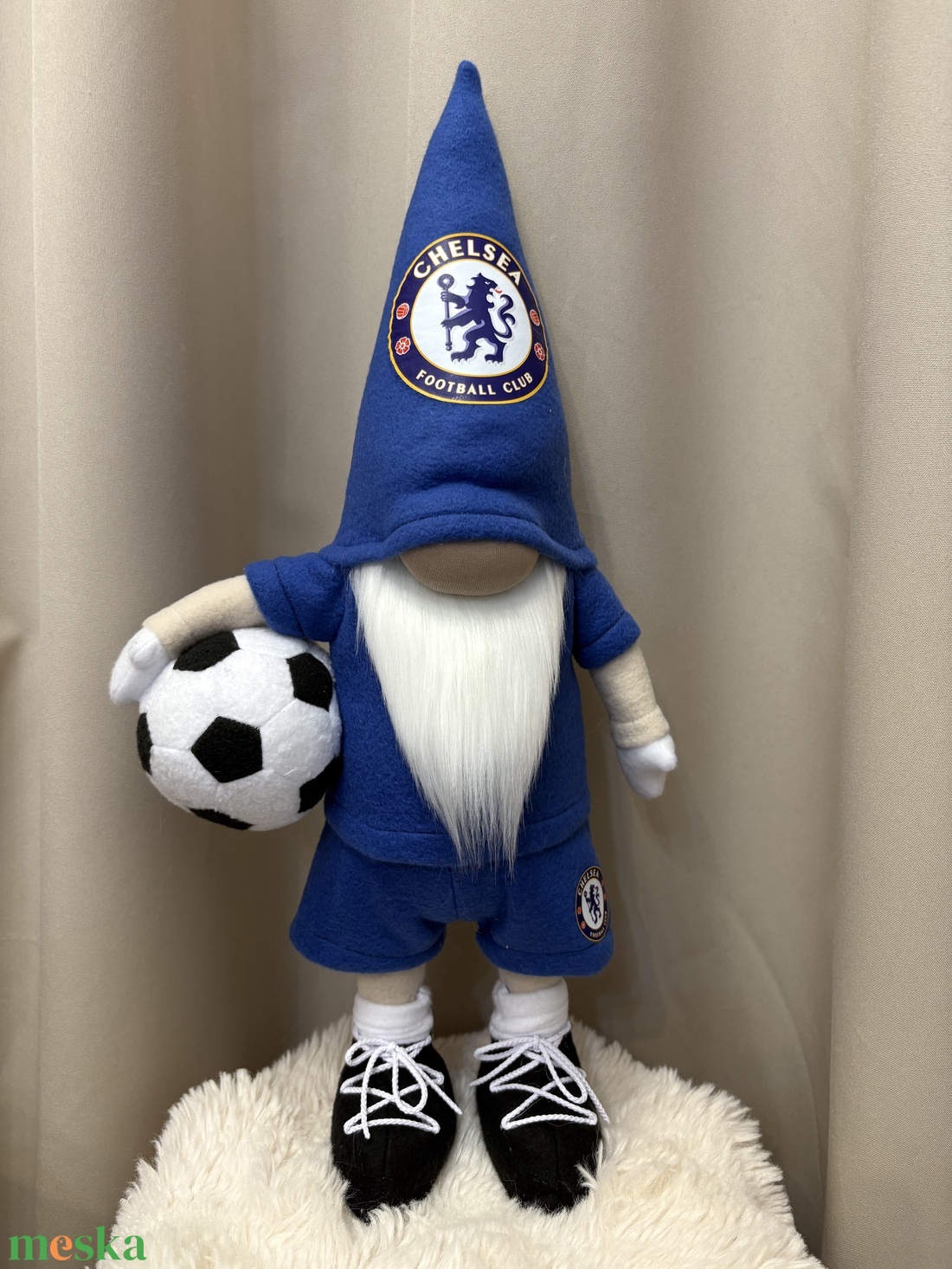 Álló Focis manó. Chelsea 50 cm - otthon & életmód - dekoráció - manók - Meska.hu