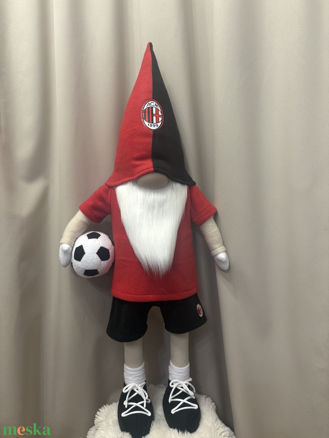 Álló Focis manó. Ac Milán  100 cm - otthon & életmód - dekoráció - manók - Meska.hu