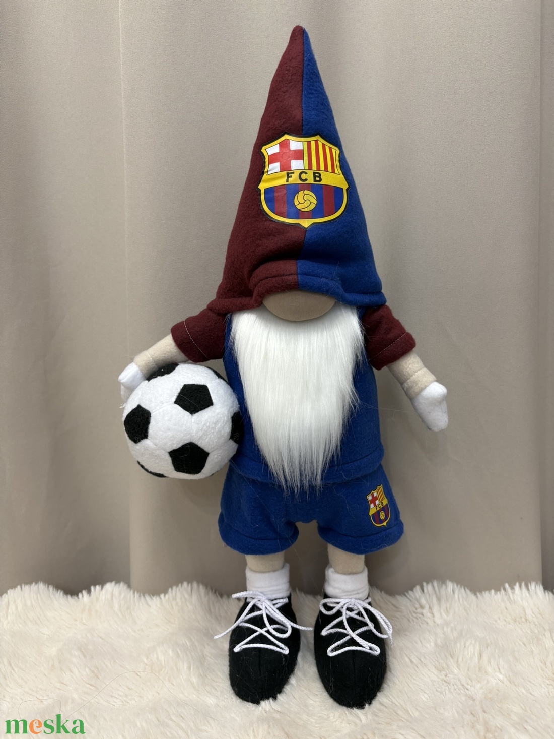 Álló Focis manó. Barcelona  50 cm - otthon & életmód - dekoráció - manók - Meska.hu