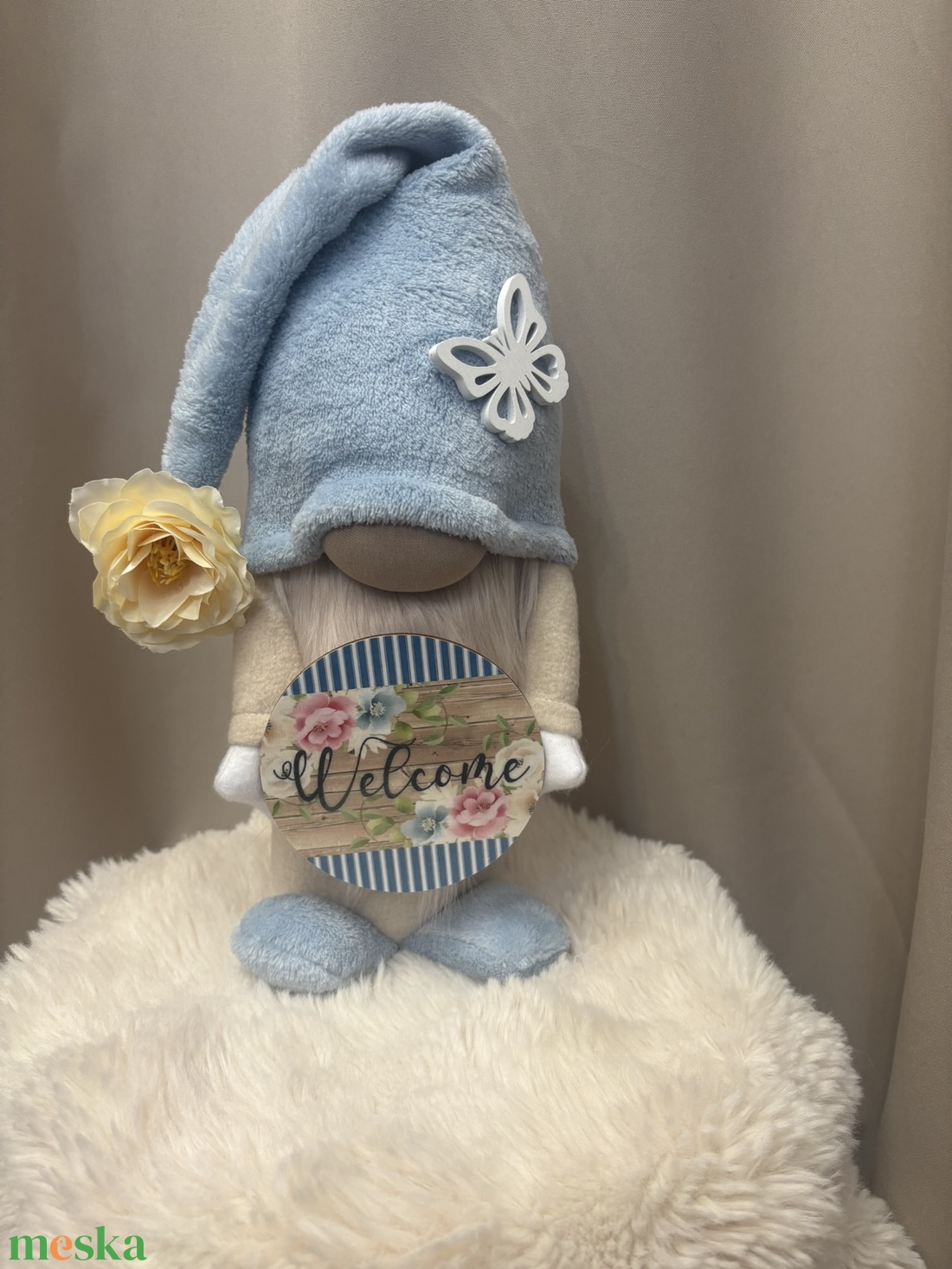 Tavaszi manófiú -Kék - otthon & életmód - dekoráció - asztal és polc dekoráció - asztaldísz - Meska.hu