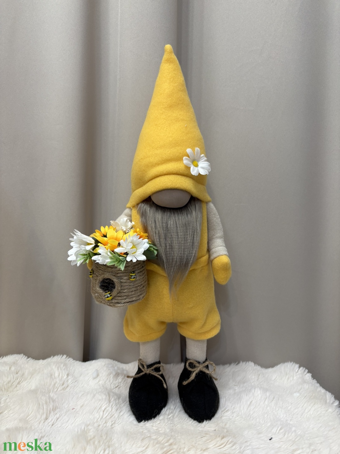 Tavaszi manófiú Sárga - otthon & életmód - dekoráció - asztal és polc dekoráció - asztaldísz - Meska.hu