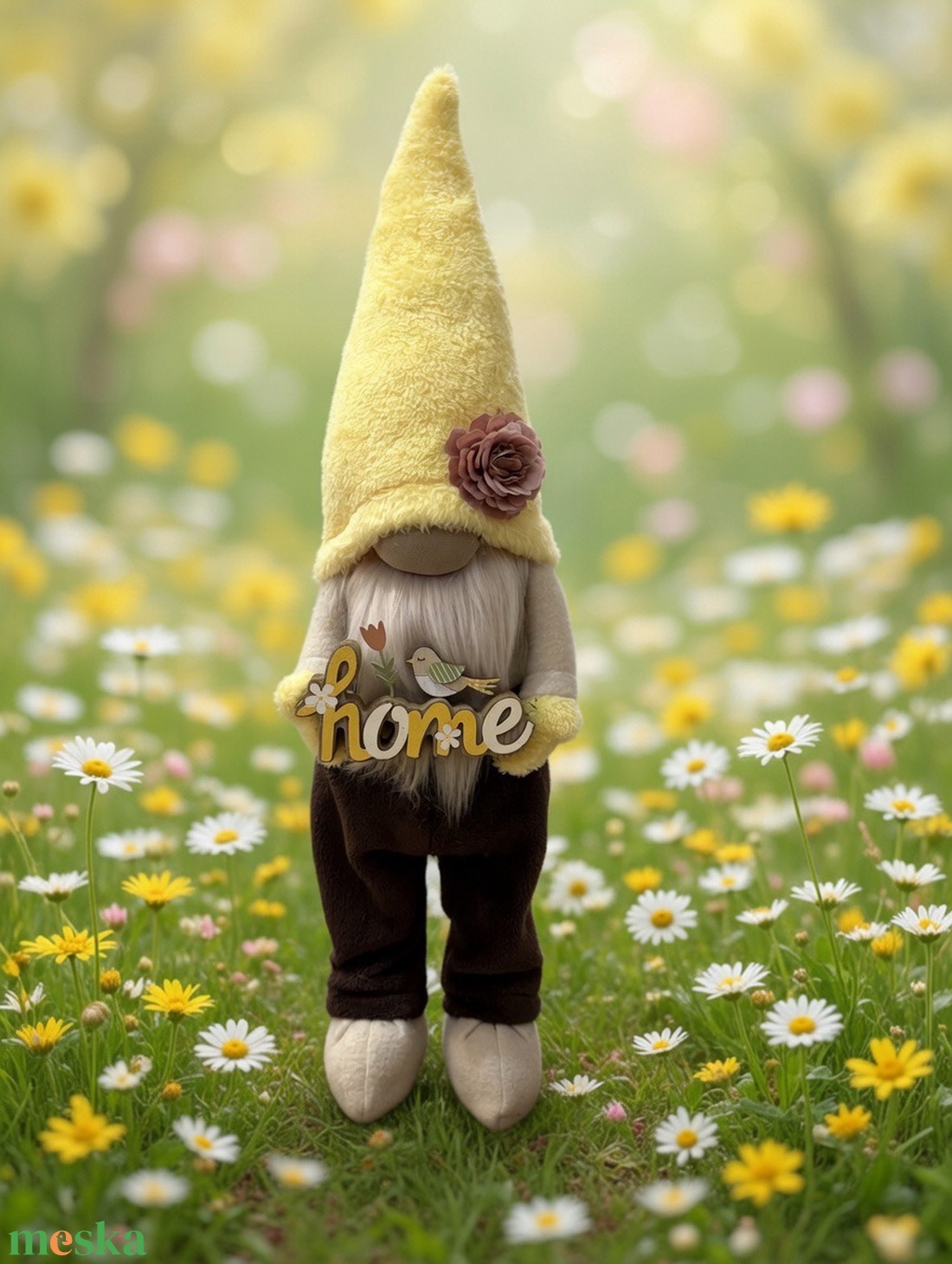 Tavaszi manófiú Sárga - otthon & életmód - dekoráció - asztal és polc dekoráció - asztaldísz - Meska.hu