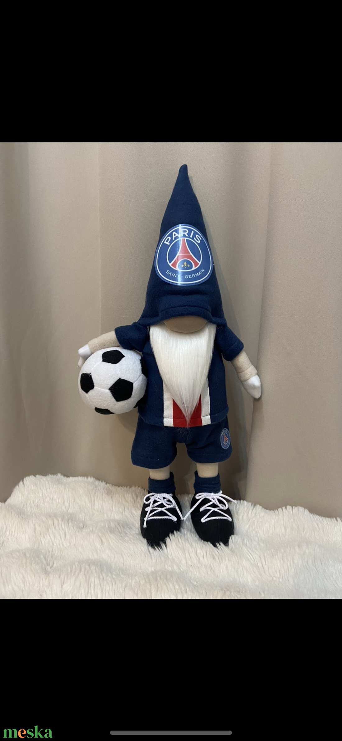 Álló Focis manó   PSG  50 cm - otthon & életmód - dekoráció - manók - Meska.hu
