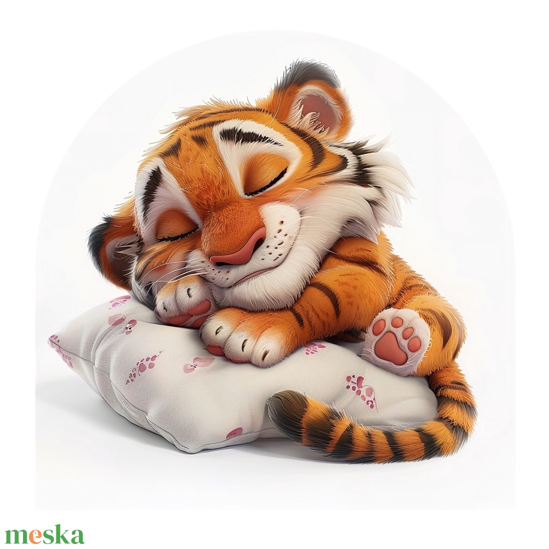 Tigris � Prémium Kárpitozott Falvédő és Gyerek Ágyvég (100x100 cm) - baba - mama - babaszoba dekoráció - falvédő gyerekszobába - Meska.hu