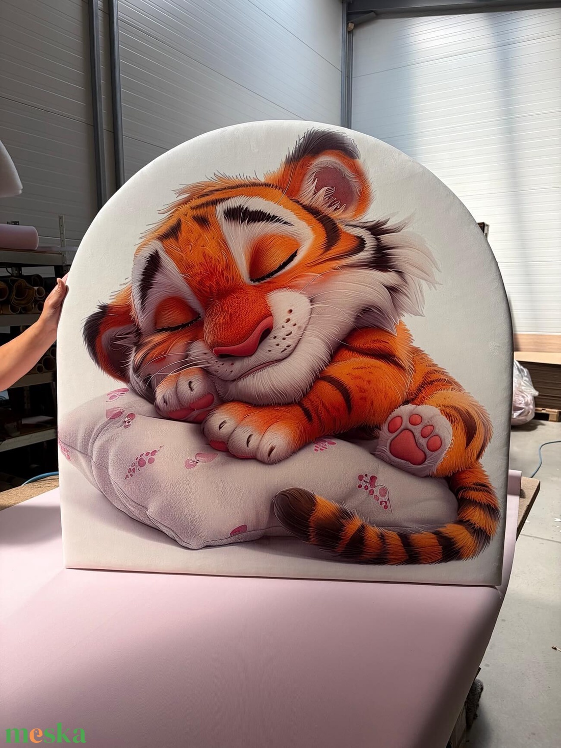 Tigris � Prémium Kárpitozott Falvédő és Gyerek Ágyvég (100x100 cm) - baba - mama - babaszoba dekoráció - falvédő gyerekszobába - Meska.hu