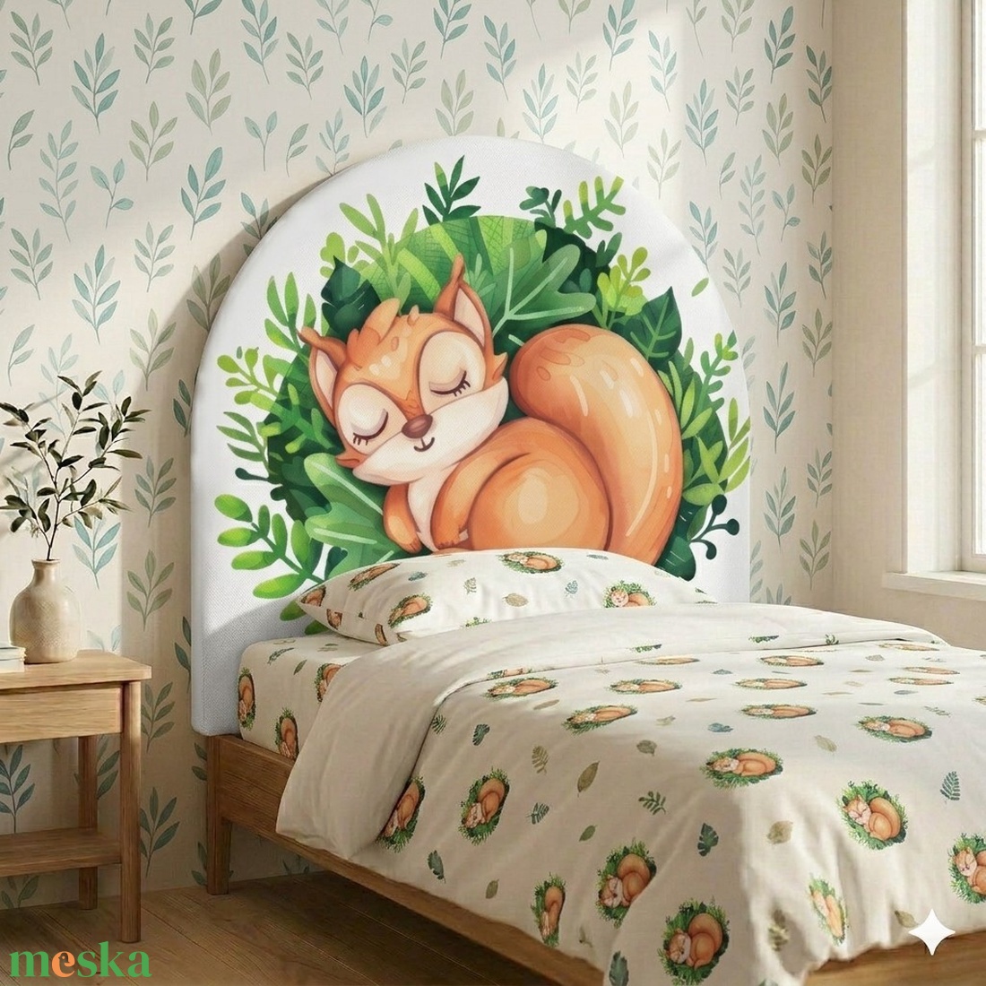 Mókus kárpitozott gyerek falvédő és ágyvég � puha falvédő gyerekszobába (100x100 cm) - baba - mama - babaszoba dekoráció - falvédő gyerekszobába - Meska.hu
