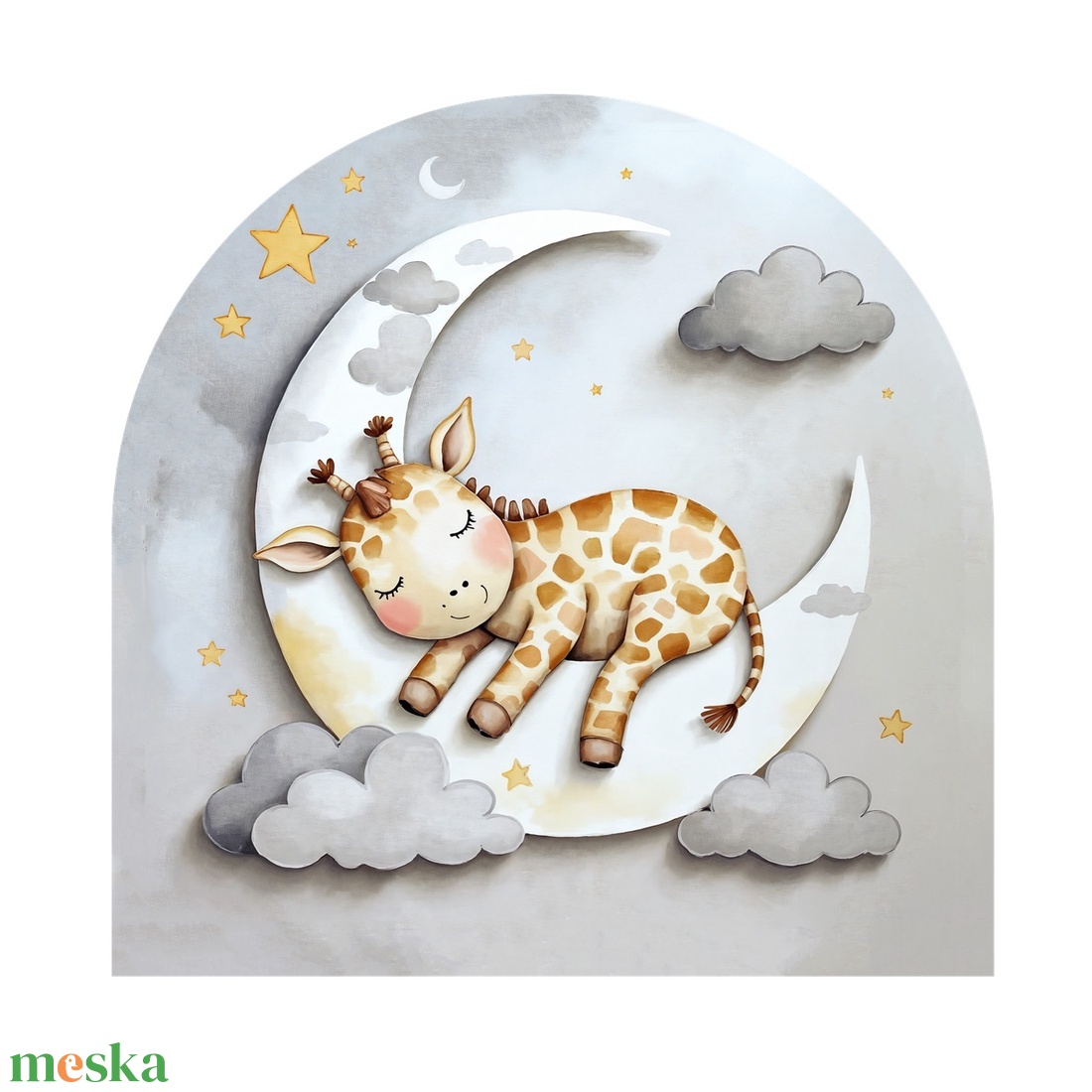 Zsiráf Zsiga � � Prémium kárpitozott gyerek falvédő és ágyvég (100x100 cm) - baba - mama - babaszoba dekoráció - falvédő gyerekszobába - Meska.hu