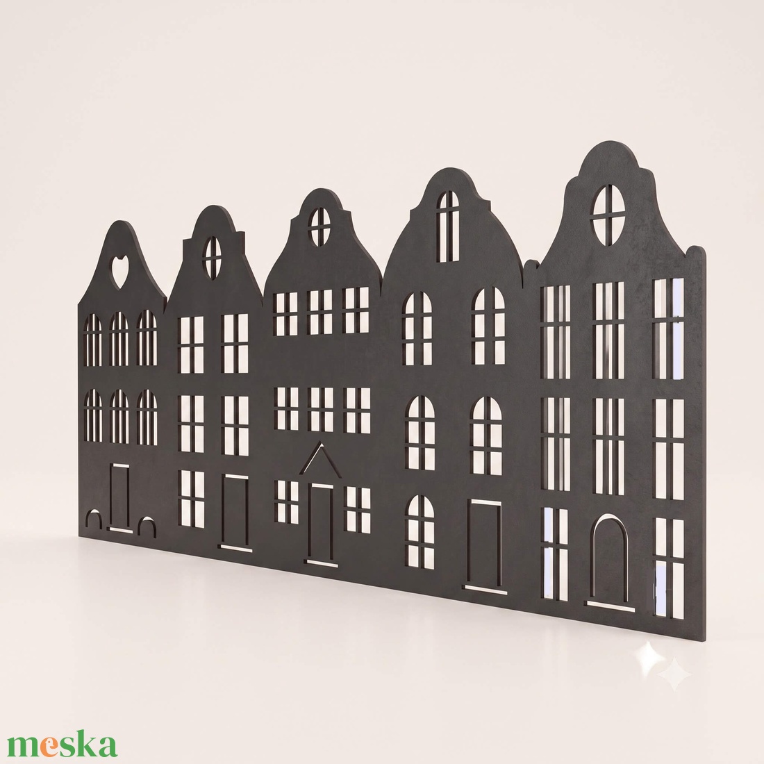Falvédő Szett 200 cm-es ágyhoz � Gdansk Antracit Lézervágott HDF (200x75 cm, 5 db) - baba - mama - babaszoba dekoráció - falvédő gyerekszobába - Meska.hu