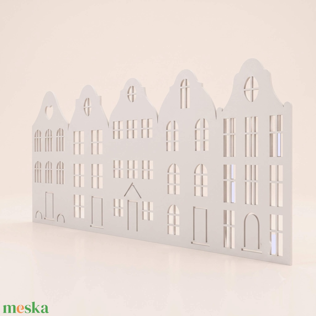 Falvédő Szett 200 cm-es ágyhoz � Gdansk Fehér Lézervágott HDF (200x75 cm, 5 db) - baba - mama - babaszoba dekoráció - falvédő gyerekszobába - Meska.hu