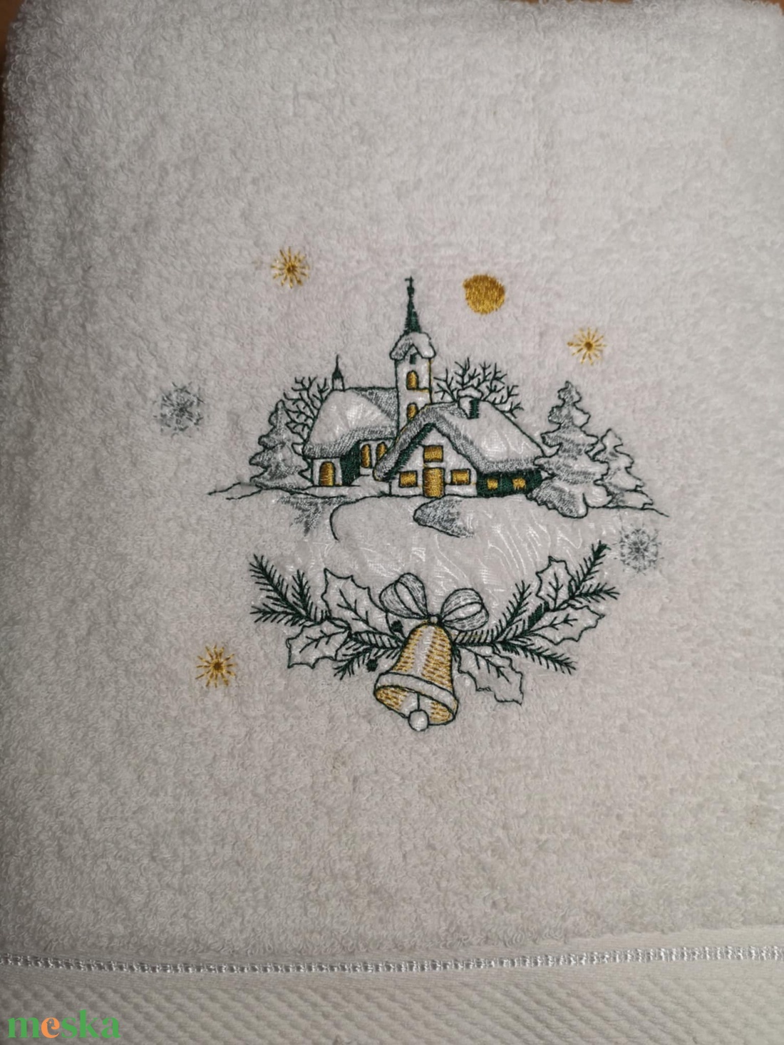 Nagy törölköző, hímzett felirattal - otthon & életmód - fürdőszoba - törölköző - Meska.hu