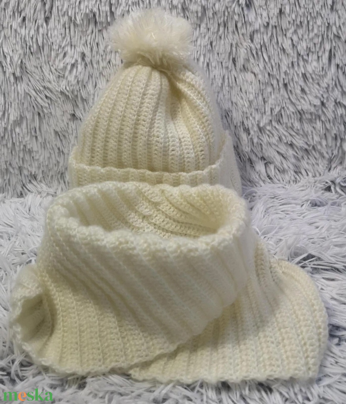 Felnőtt sapka, sál - ruha & divat - sál, sapka, kendő - sapka & sál szett - Meska.hu