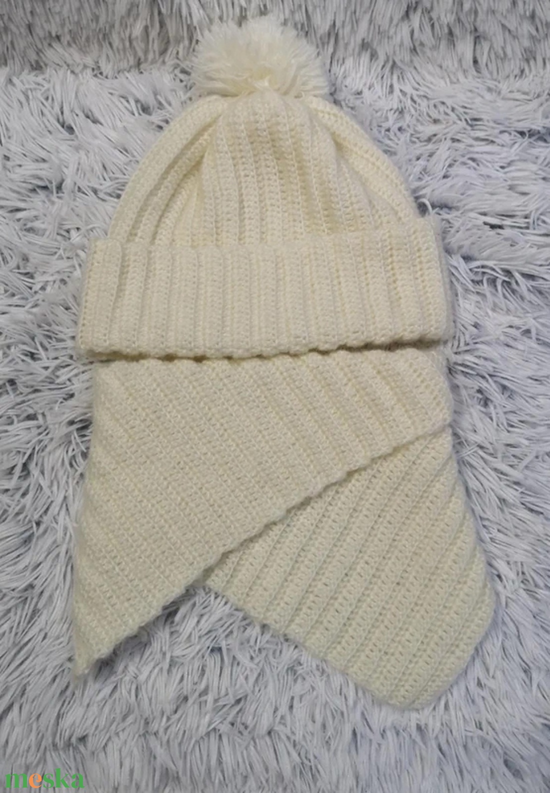 Felnőtt sapka, sál - ruha & divat - sál, sapka, kendő - sapka & sál szett - Meska.hu